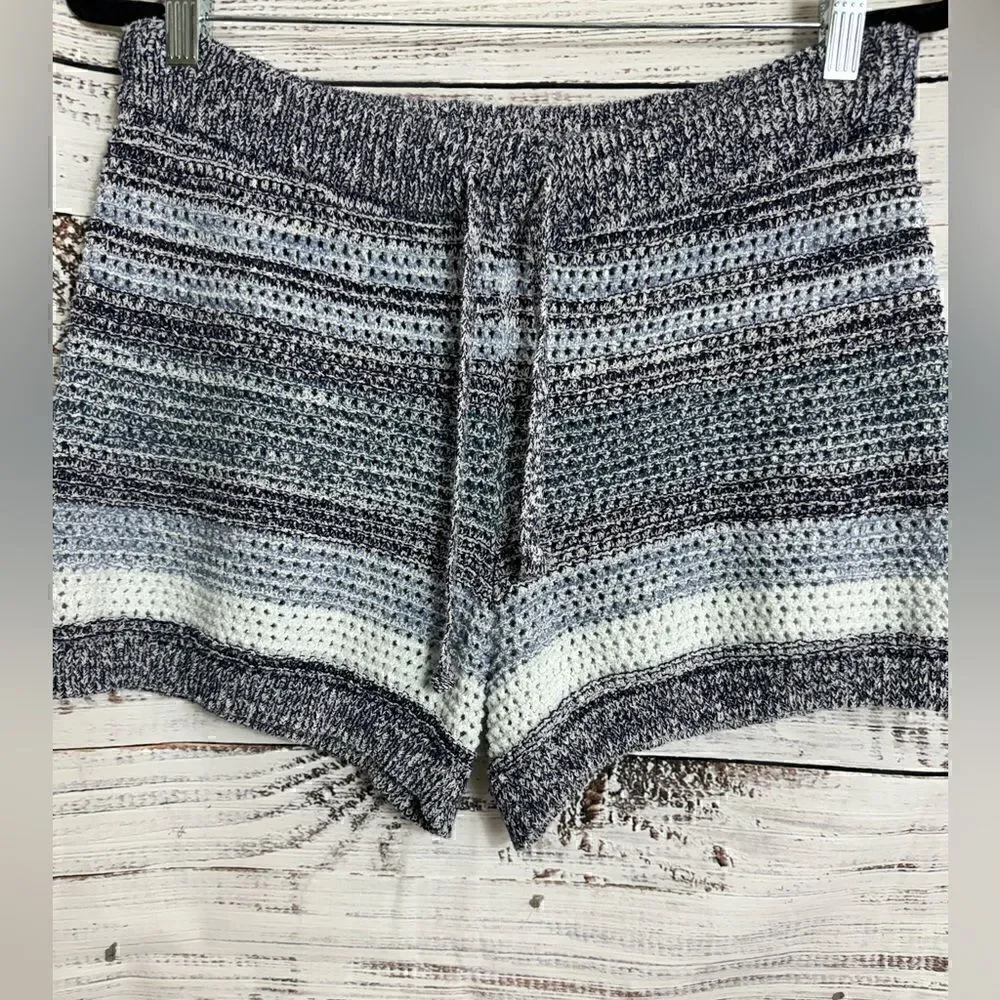 Lucky Brand Shorts Womens Medium‎ Tie Waist knit crotchet Coverup Casual Beach